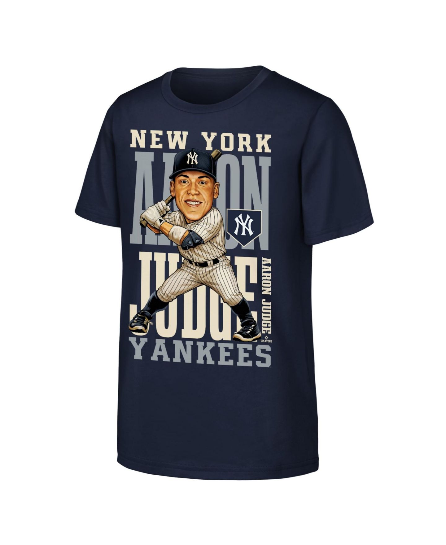Детская футболка Outerstuff Aaron Judge Navy New York Yankees Caricature Clash — фото 1