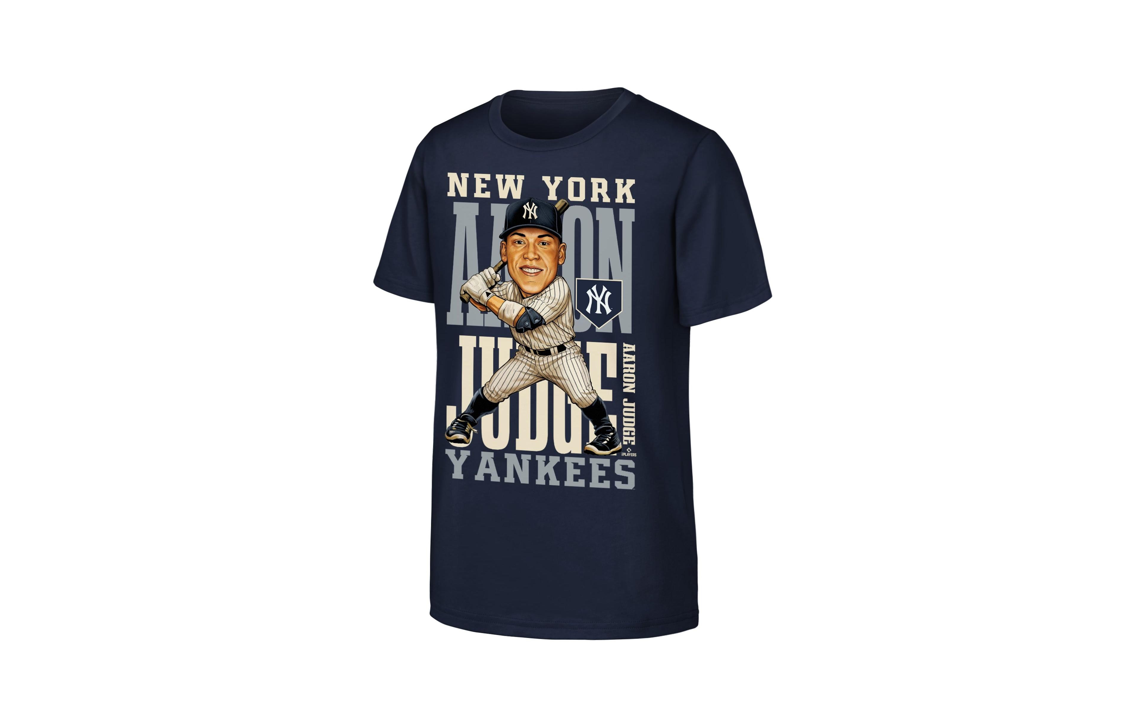 Outerstuff Big Boys' and Girls' Aaron Judge Navy New York Yankees Caricature Clash T-Shirt