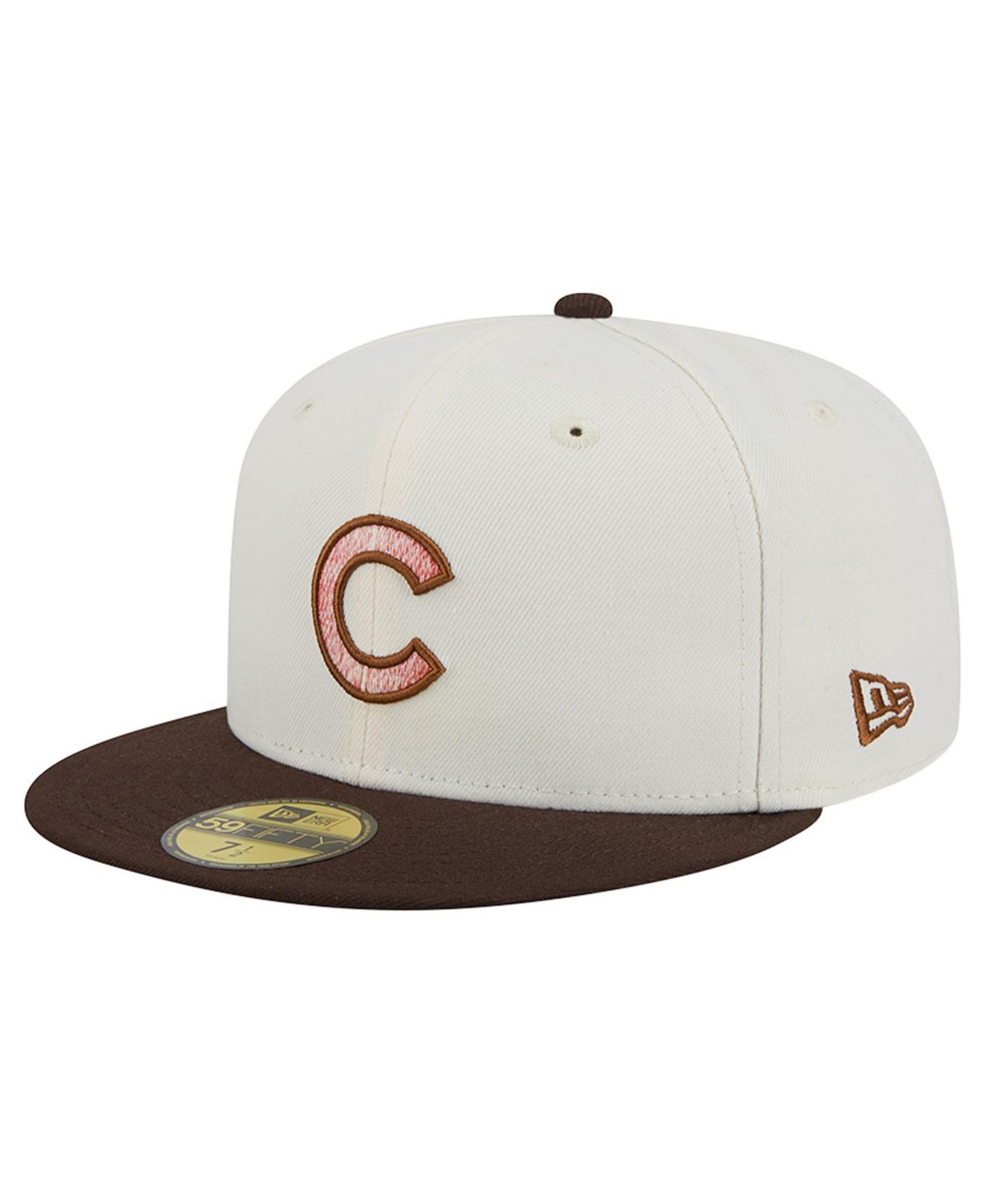 Мужская кепка New Era Natural/Brown Chicago Cubs Pumpkin Spice 59FIFTY Fitted Hat — фото 3