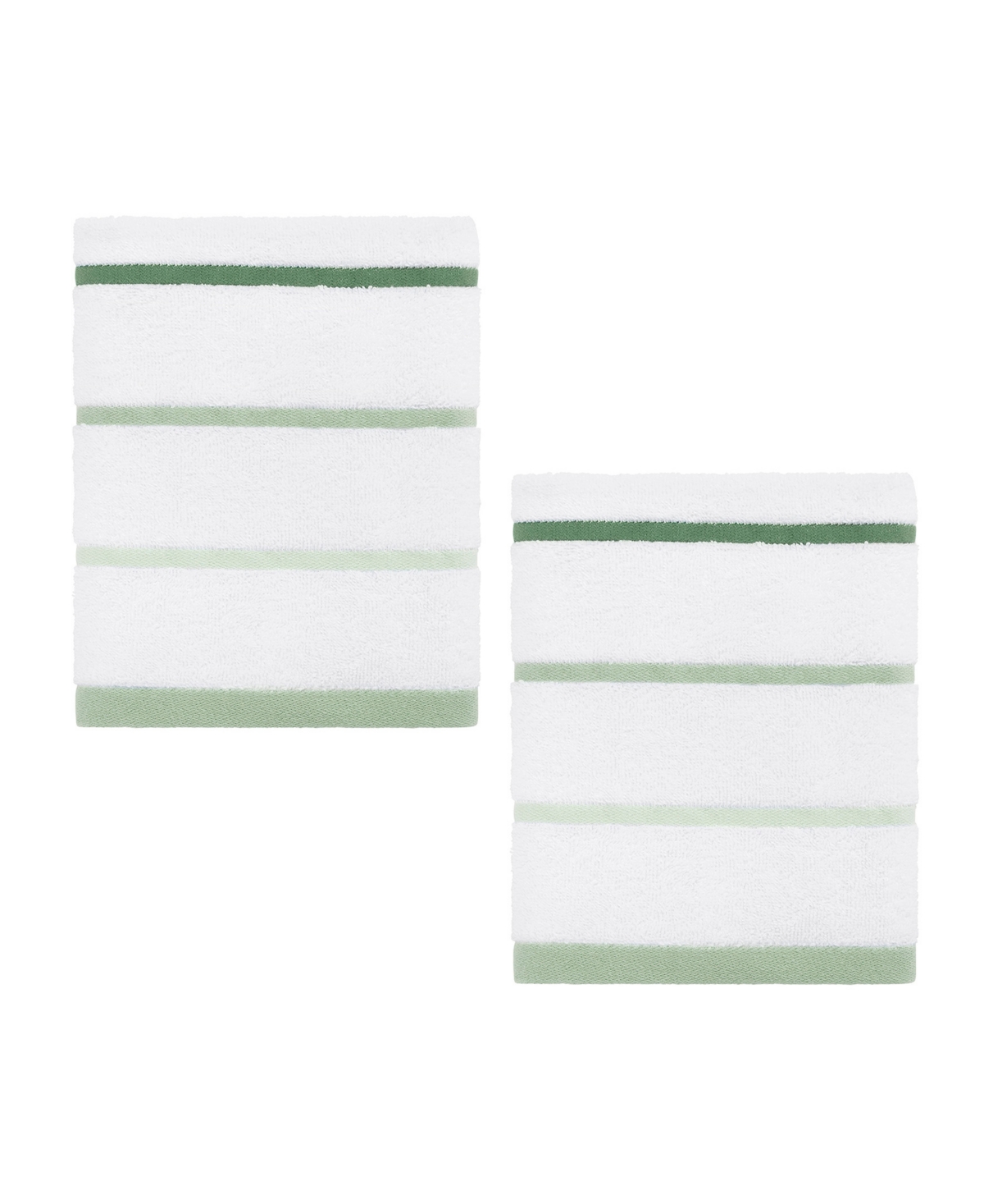 Izod Sandber Cotton Hand Towel Set, 2-pack In Green
