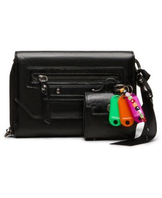 Carli Faux Leather Crossbody Wallet with Zipper Pocket