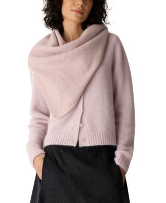 Cashmere Ribbed Handkerchief Scarf