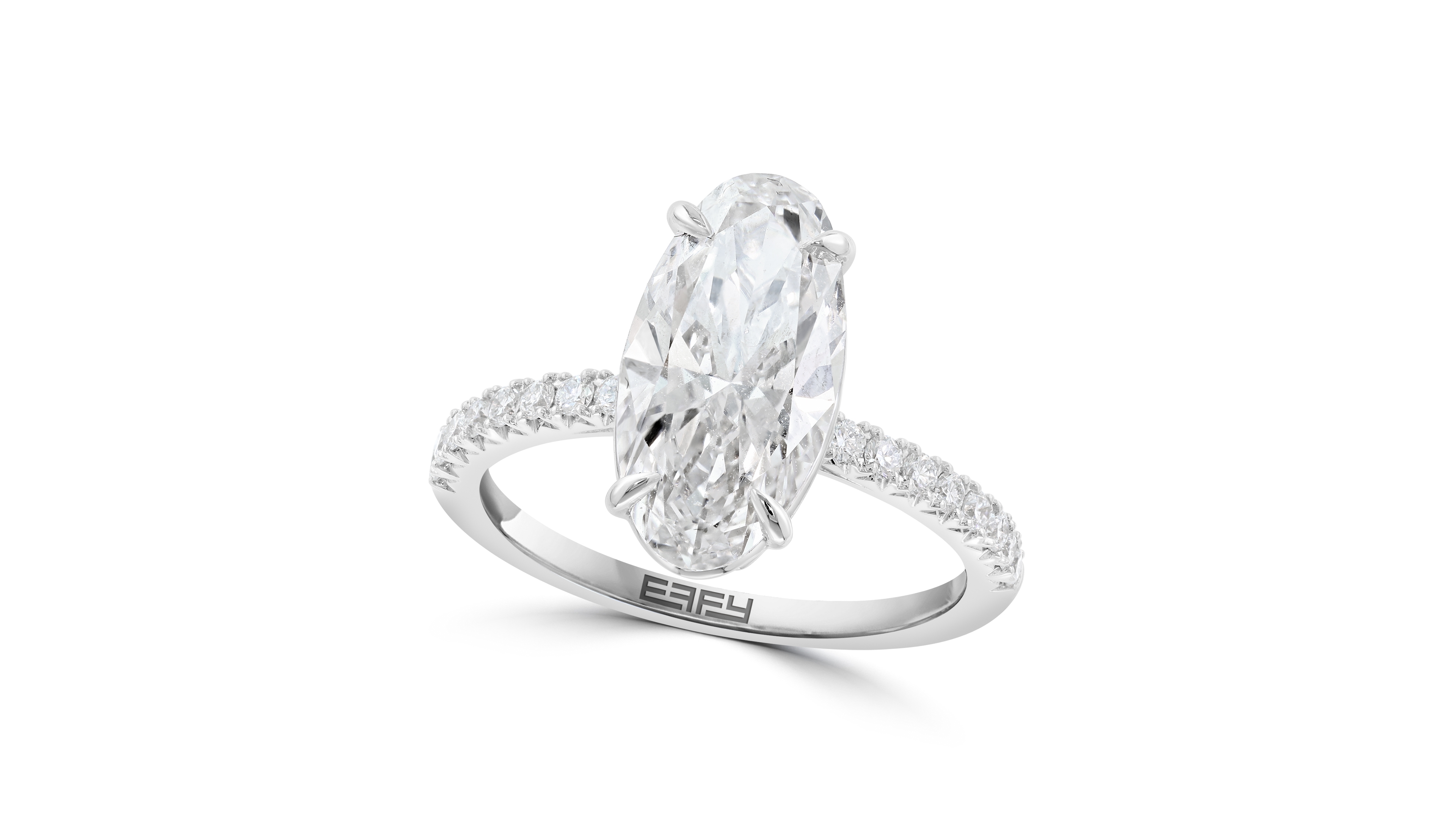 Effy Certified Lab Grown Diamond Ring (3-1/5 ct. t.w.) in 14K White Gold