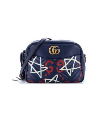Medium GG Marmont Shoulder Bag GucciGhost Matelasse Leather
