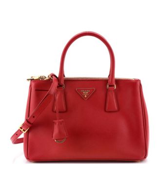 Small Double Zip Lux Tote Saffiano Leather