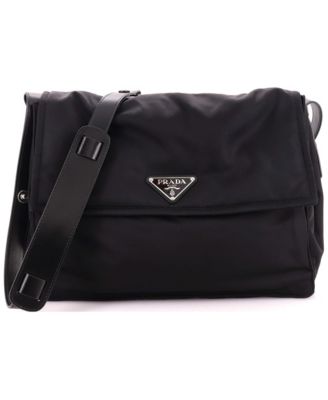 Large Padded Flap Shoulder Bag Re-Nylon