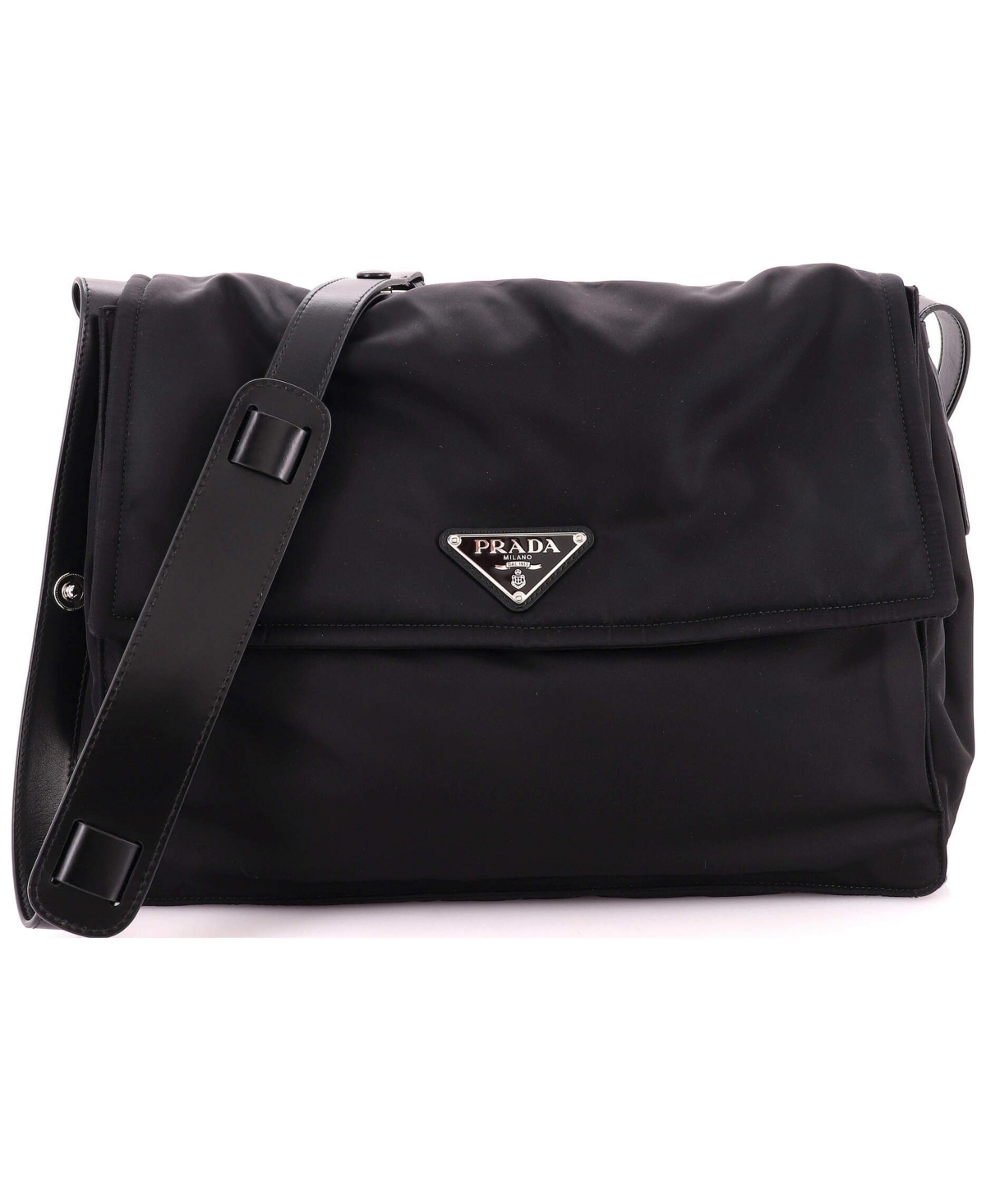 Pre-Owned Prada Large Padded Flap Shoulder Bag Re-Nylon