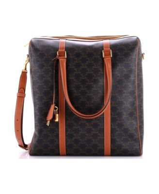 Vertical Boston Bag Triomphe Coated Canvas