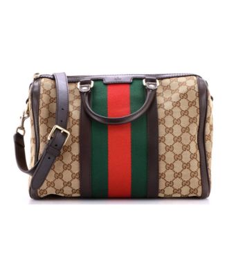 Medium Vintage Web Boston Bag GG Canvas
