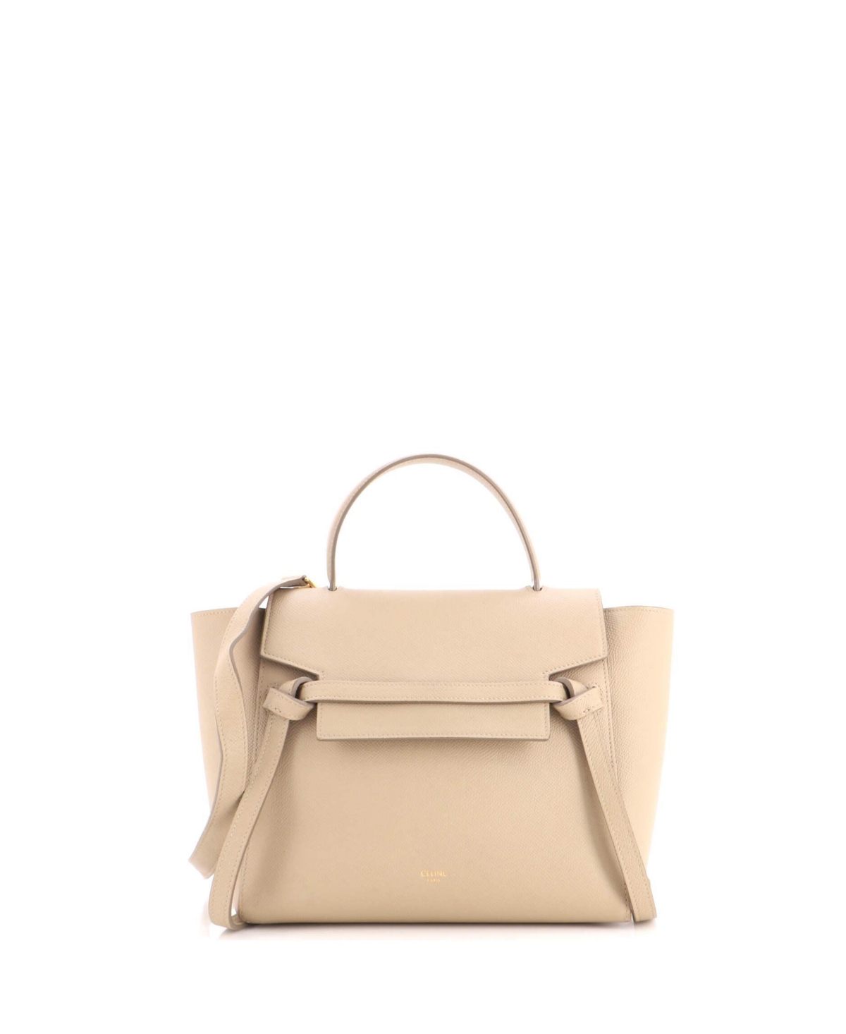 Pre-Owned Celine Micro Belt Bag Textured Leather - Natural