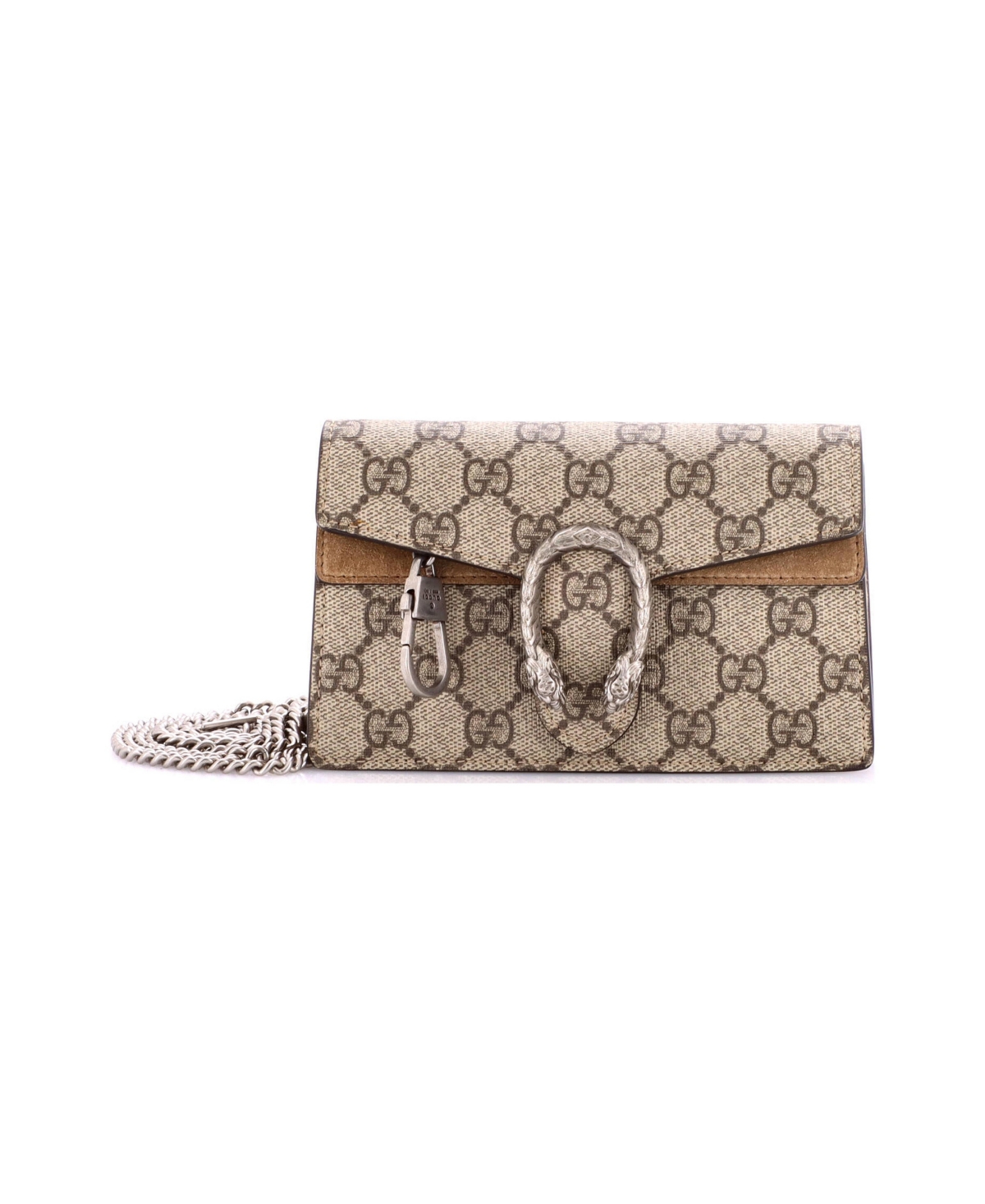 Pre-Owned Gucci Super Mini Dionysus Bag Gg Coated Canvas - Brown