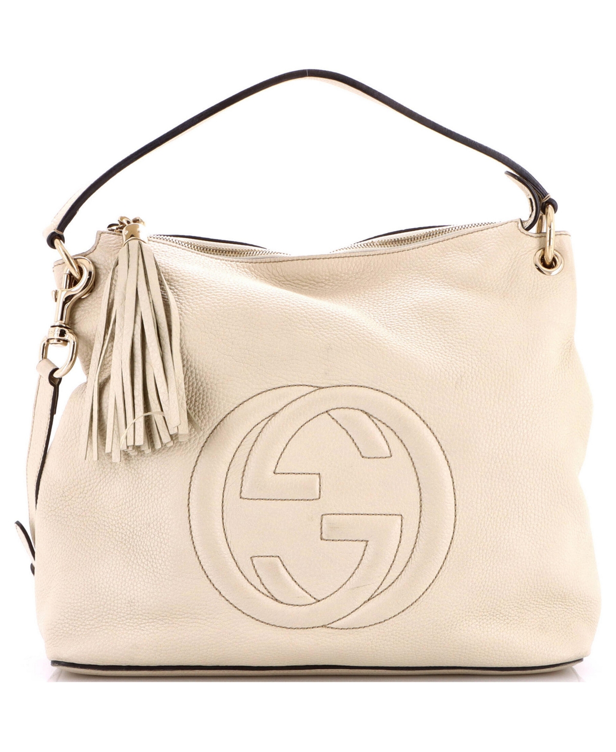 Pre-Owned Gucci Large Soho Convertible Hobo Leather - Natural