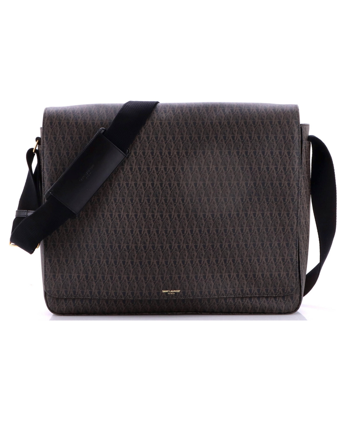 Pre-Owned Saint Laurent Medium Flap Messenger Bag Monogram Canvas - Brown