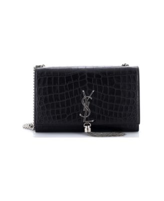Medium Classic Monogram Tassel Crossbody Bag Embossed Leather