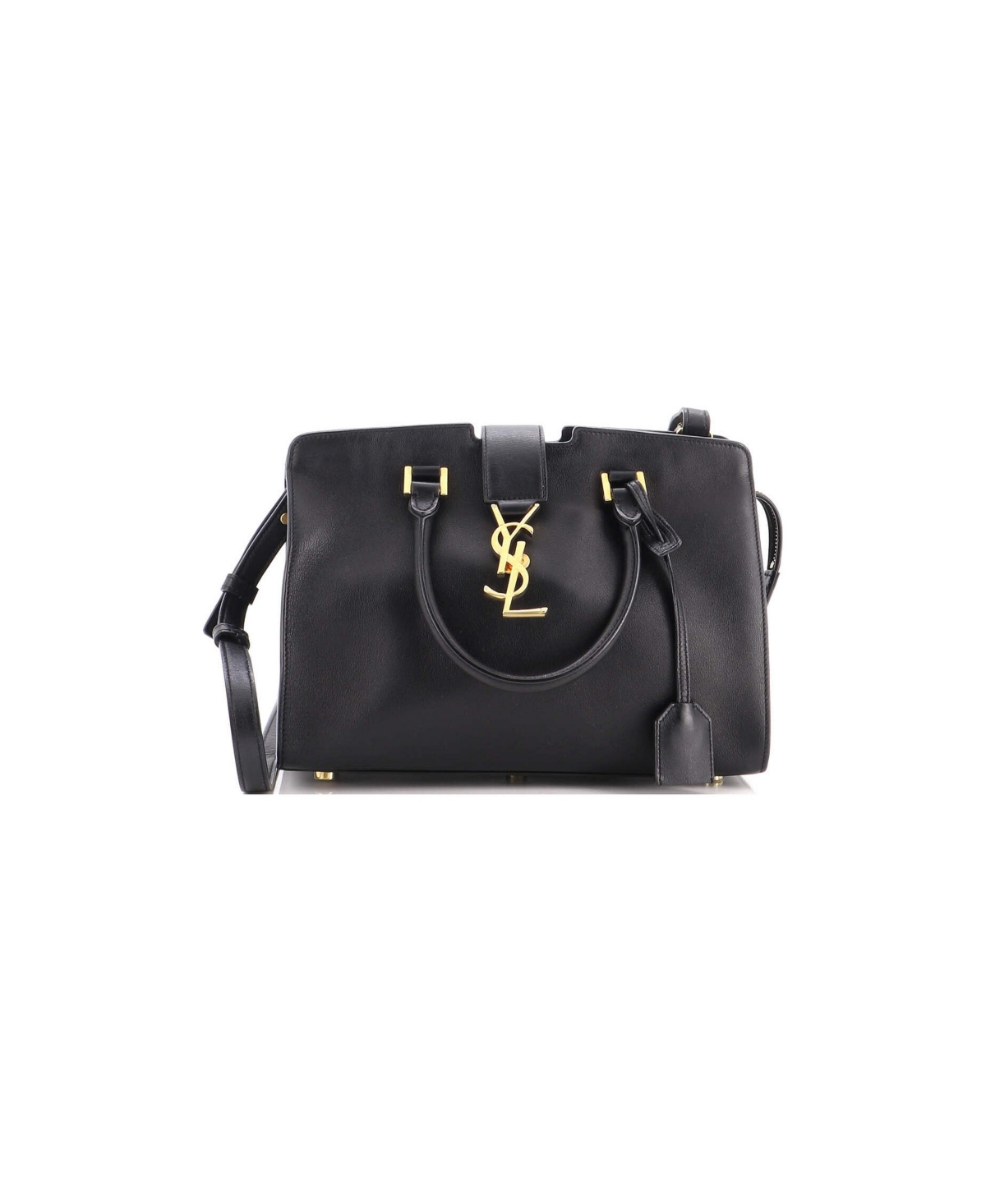 Pre-Owned Saint Laurent Baby Monogram Cabas Leather - Black