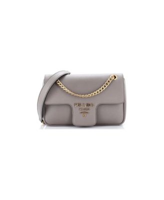 Small Pattina Flap Shoulder Bag Saffiano Leather