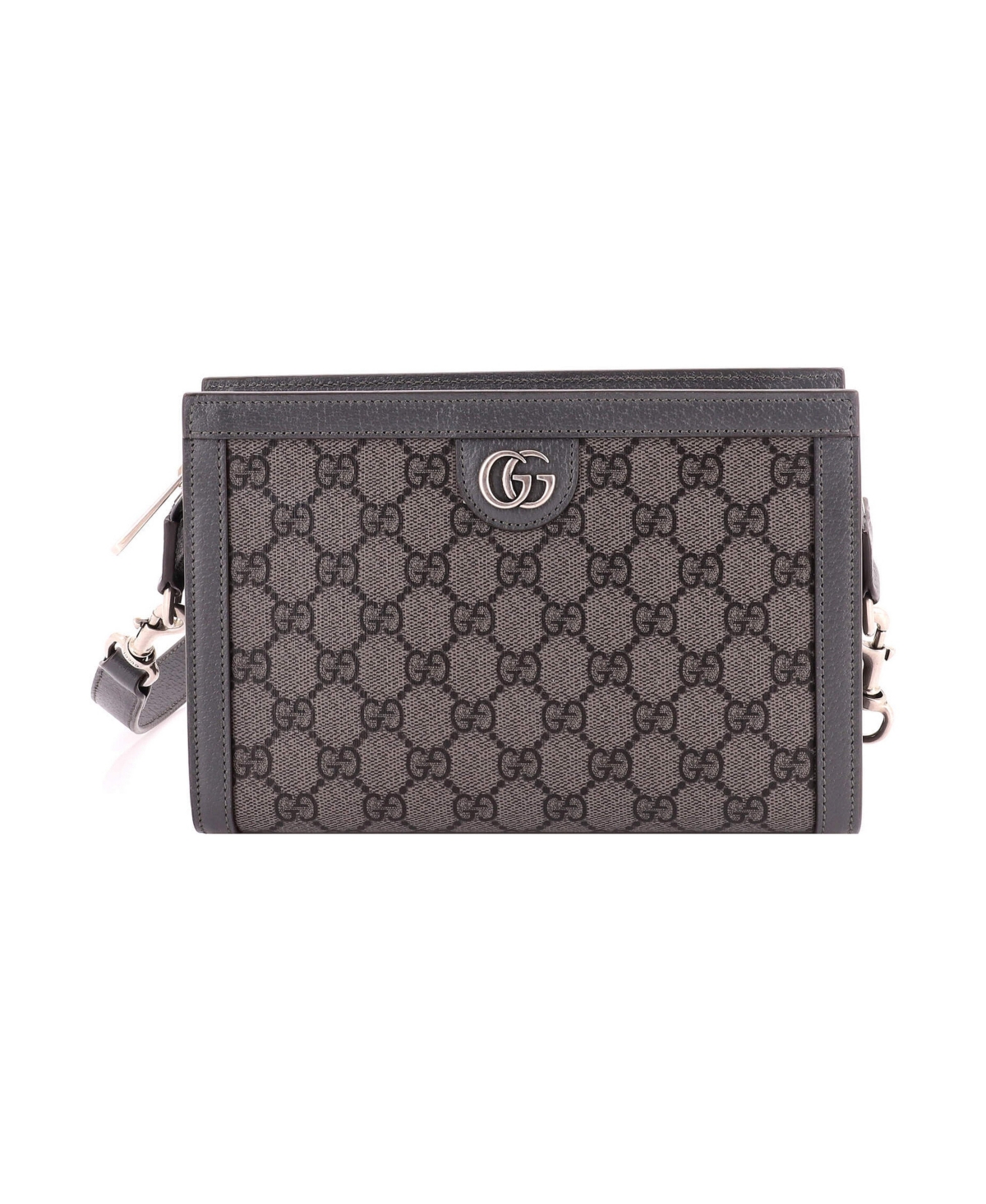 Pre-Owned Gucci Small Ophidia Convertible Shoulder Bag Gg Coated Canvas - Grey