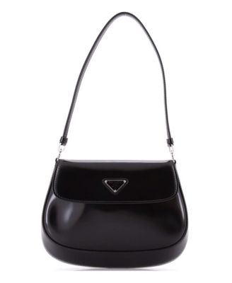 Small Cleo Flap Shoulder Bag Spazzolato Leather
