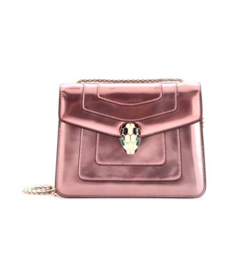Small Serpenti Forever Square Shoulder Bag Metallic Leather