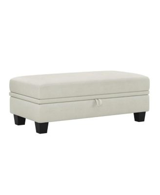 46 Inch Chenille Ottoman With Storage