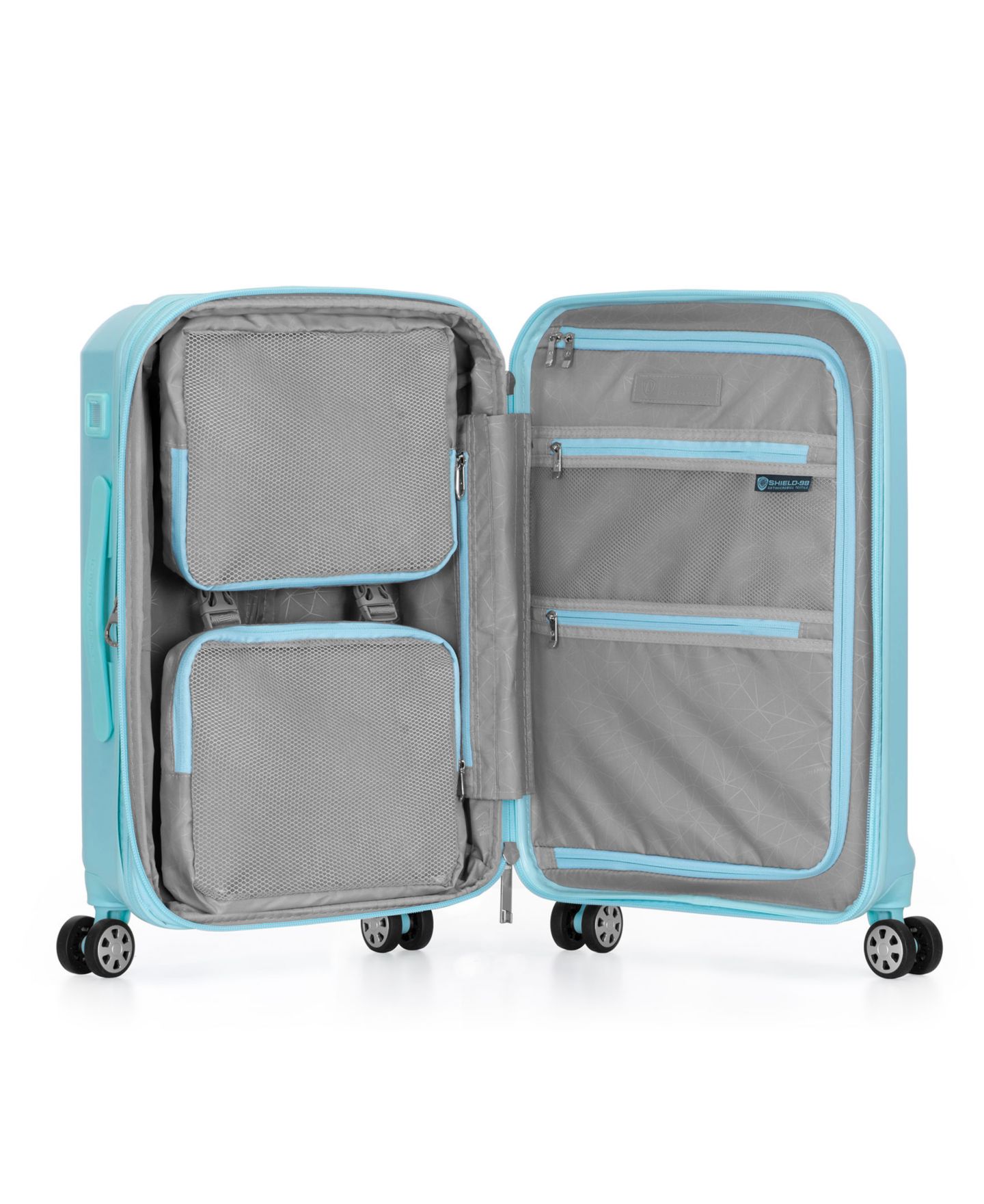 Чемодан Traveler's Choice Pagosa Small Carry-On Hardside Expandable Spinner Luggage, цвет: Синий — фото 3