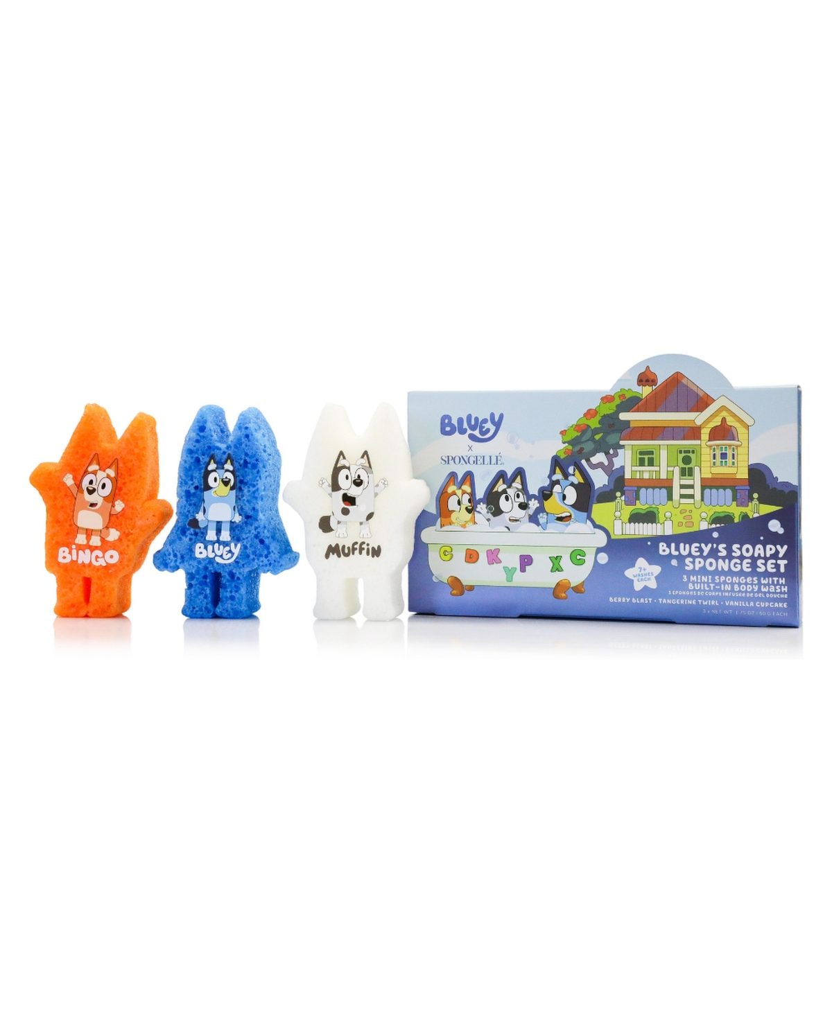 Spongelle Bluey'S Soapy Sponge Gift Set- Bluey, Bingo, Muffin