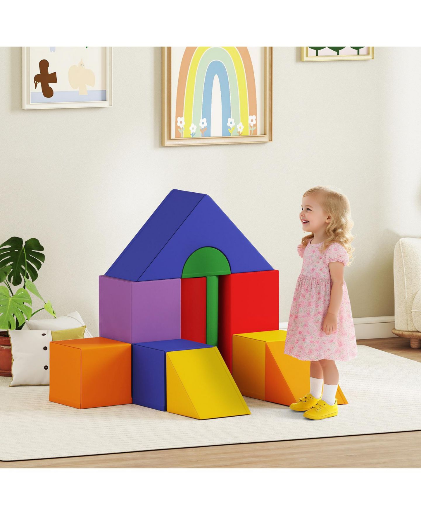 Детские конструкторы Glintex High-Density Foam 11-Piece Climb and Crawl Play Set, Ages 1-3, цвет: Разноцветный — фото 3