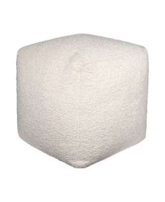 18" Polyester Cube Outdoor Pouf Ottoman