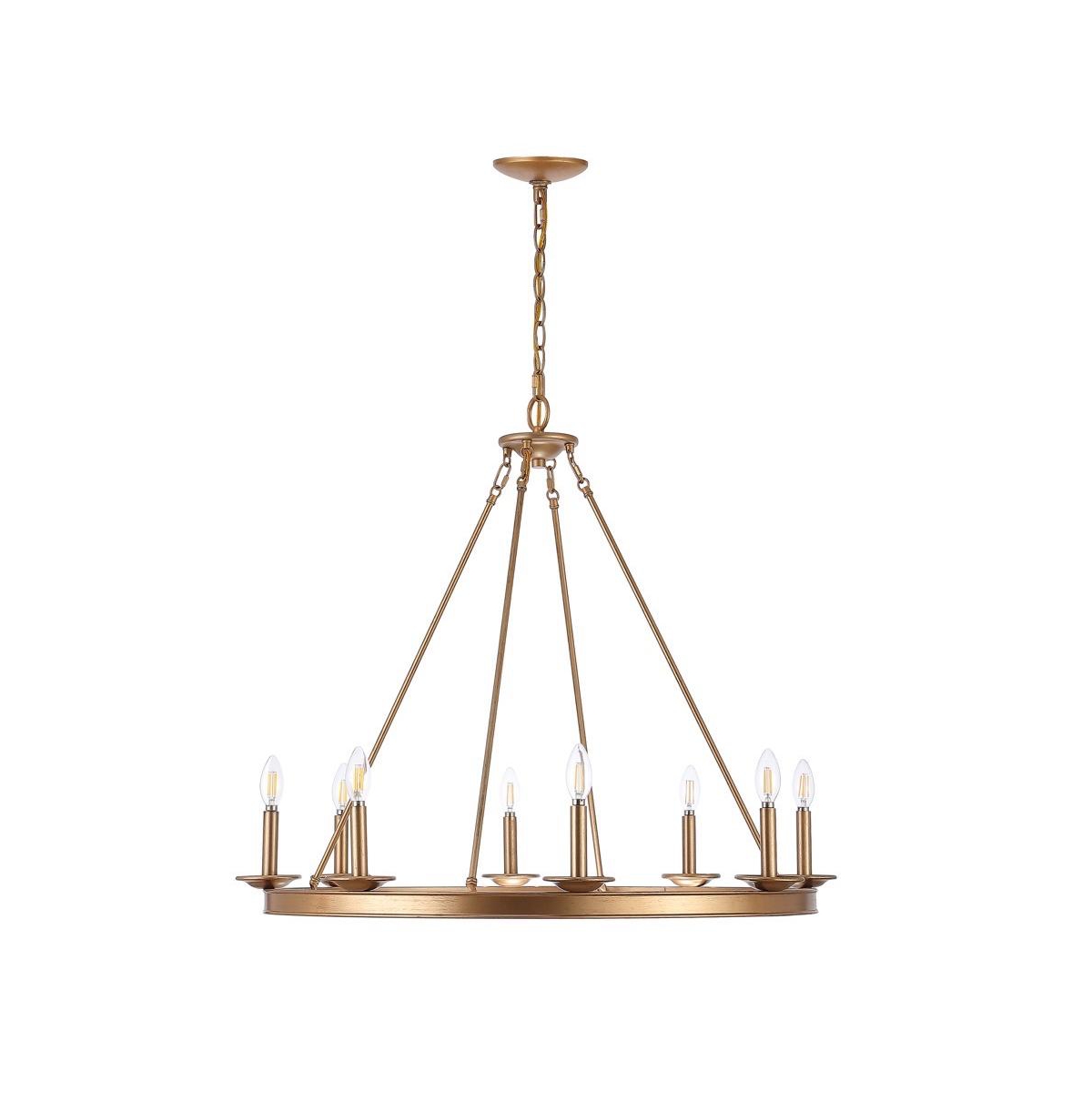 Safavieh Fauna 8 Light 34" Chandelier - Gold