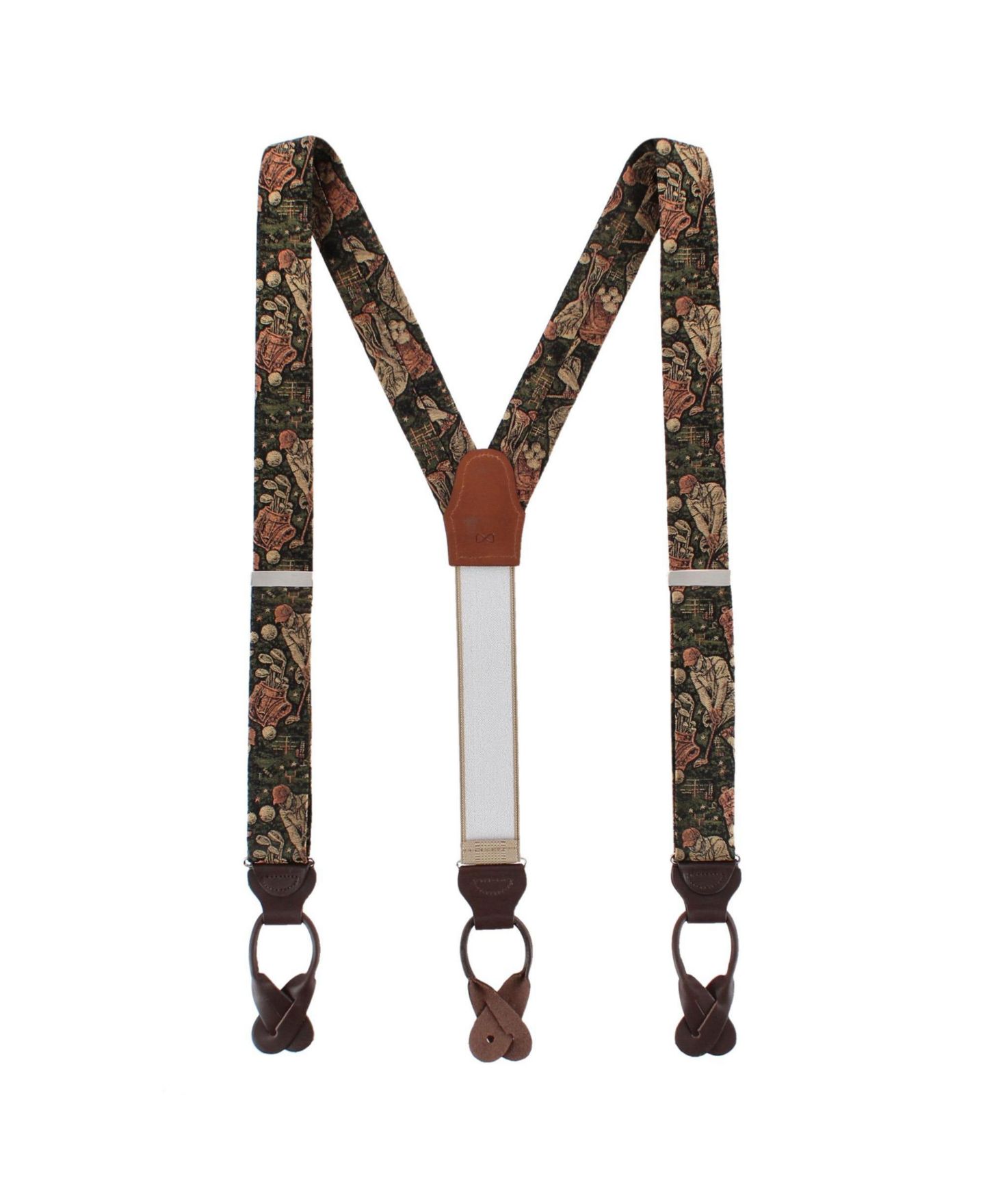 Мужские подтяжки TRAFALGAR Golf Silk Y-Back Suspenders, цвет: Зелёный — фото 1
