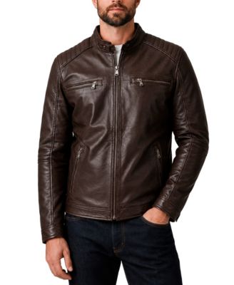 Men's Moto Quilted Leather Jacket