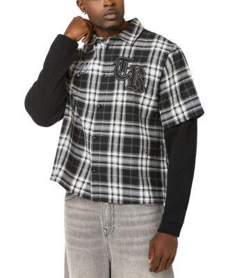 Men's Flannel Waffle-Knit Regular-Fit Shirt