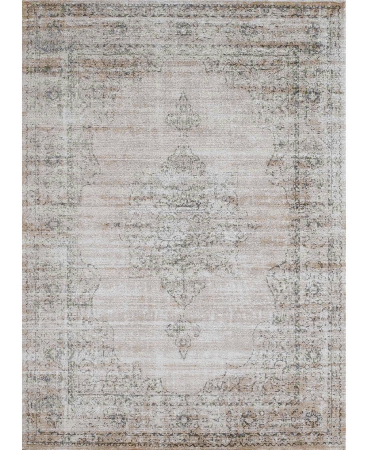 Closeout! Km Home 3563/0021/Bone Cantu Ivory/ Cream 5'3" x 7'3" Area Rug