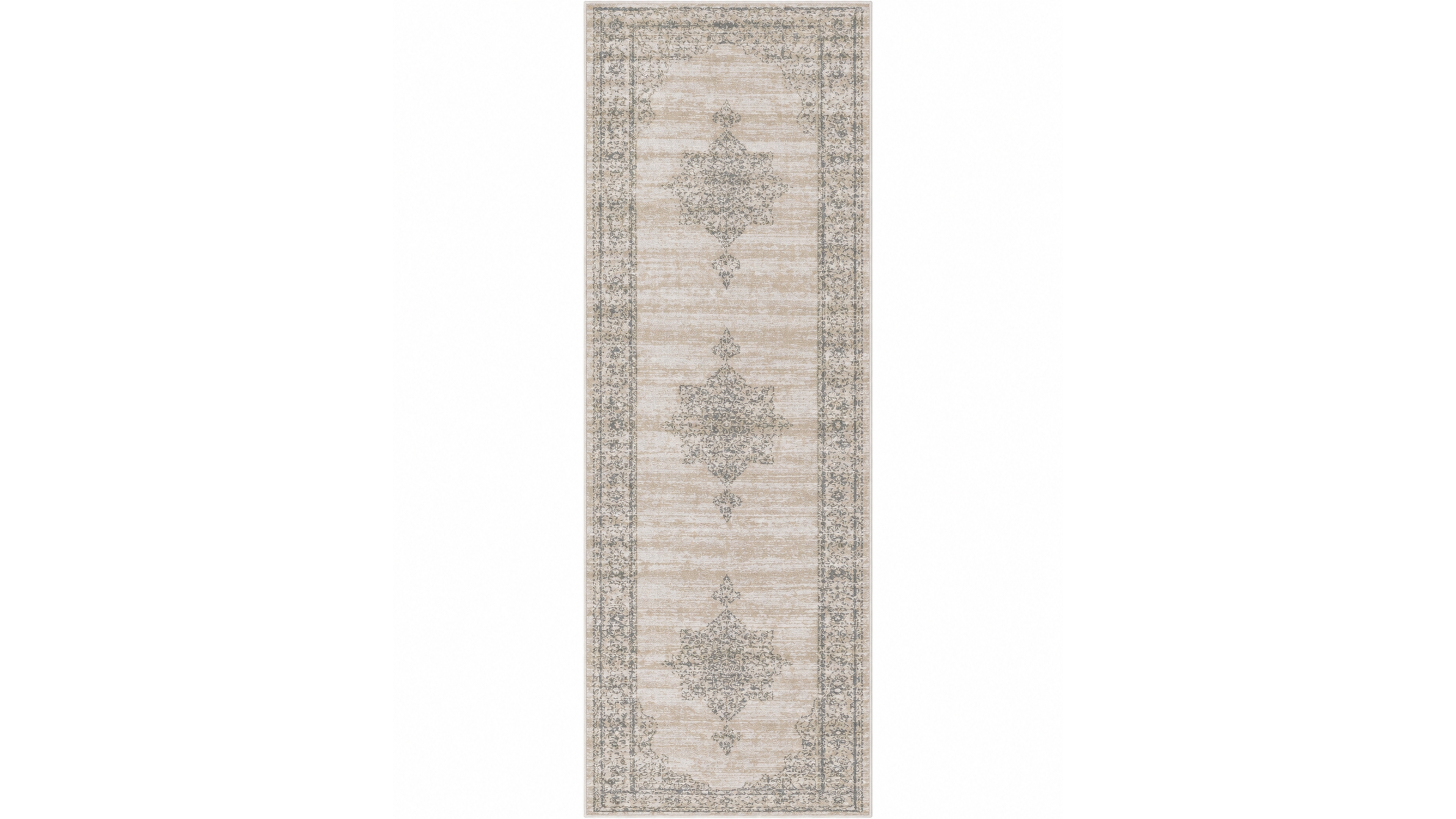 Closeout! Km Home 3563/0013/Beige Cantu Beige 2'2" x 7'7" Runner Rug