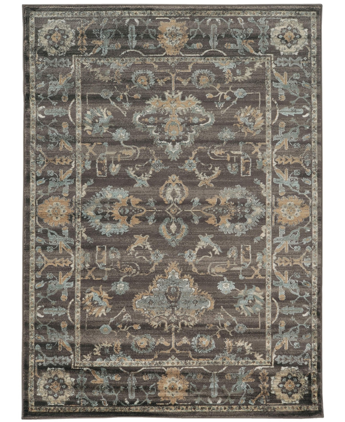 Closeout! Km Home 3562/0041/Lightbrown Cantu Brown 5'3" x 7'3" Area Rug