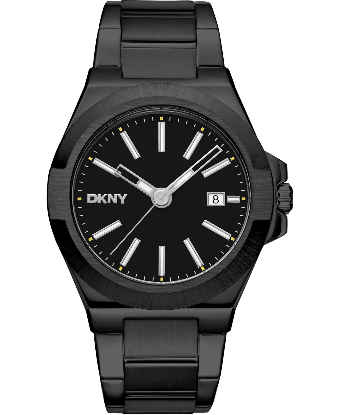 Мужские часы DKNY Quartz Analog Stainless Steel Bracelet Watch, 42mm, цвет: Чёрный — фото 1
