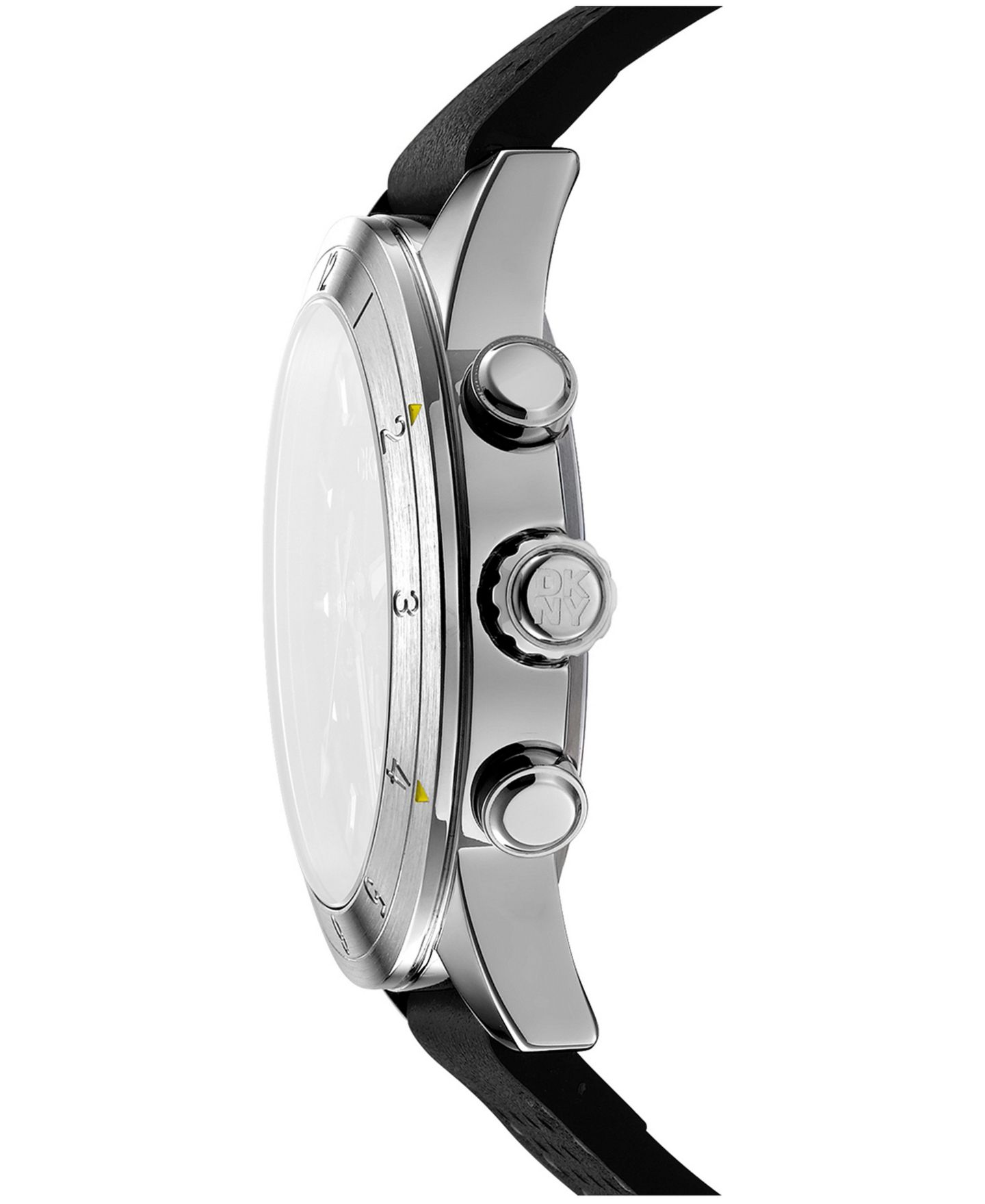 Мужские часы DKNY Quartz Leather Strap Watch, цвет: Серебряный — фото 3