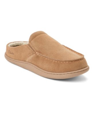 Men's Moc Toe Genuine Suede Clog Slippers