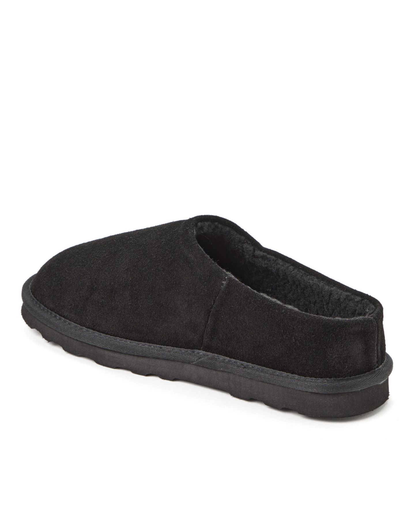 Мужские сабо Clarks Genuine Suede Memory Foam Clog Slippers, цвет: Чёрный — фото 6