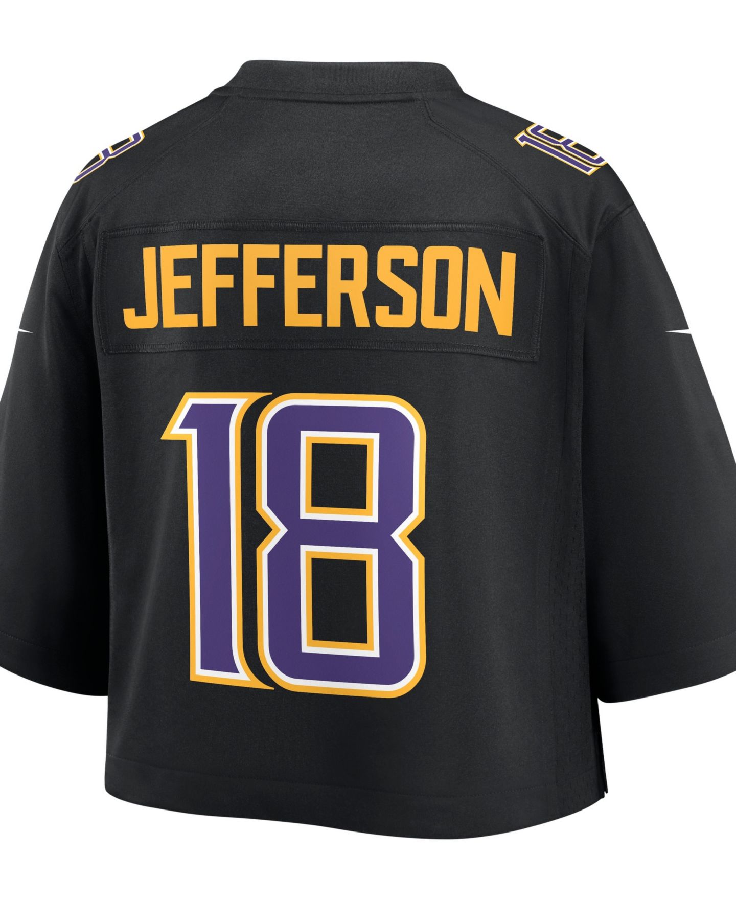 Женский топ Nike Justin Jefferson Black Minnesota Vikings Cropped Fashion Game Jersey — фото 2