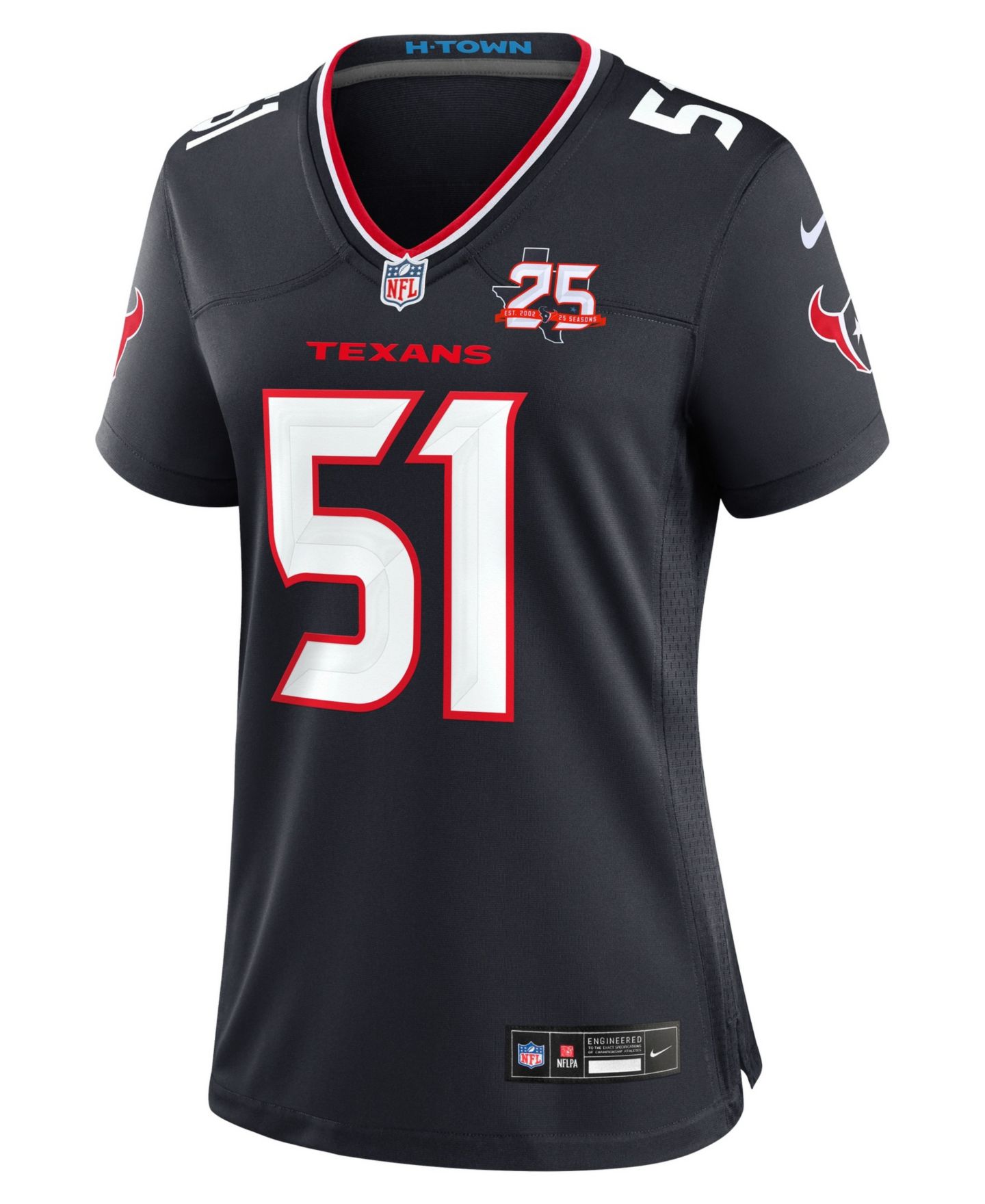 Женский топ Nike Will Anderson Jr. Navy Houston Texans Team 25th Season Game Jersey — фото 3