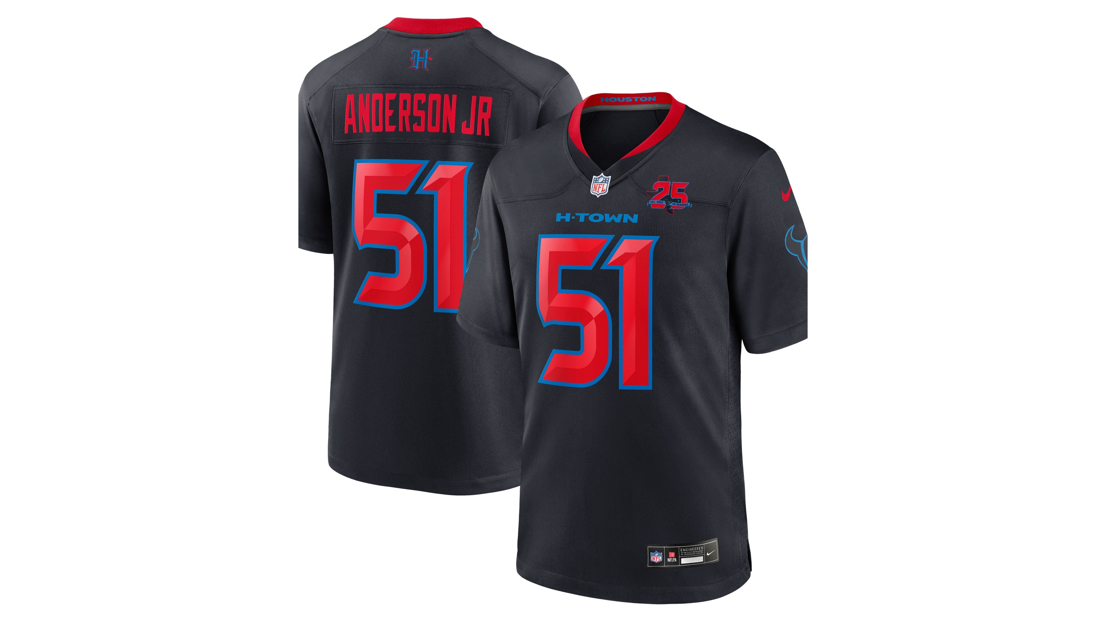Nike Men's Will Anderson Jr. Navy Houston Texans Alternate 2 25th Season Game Jersey