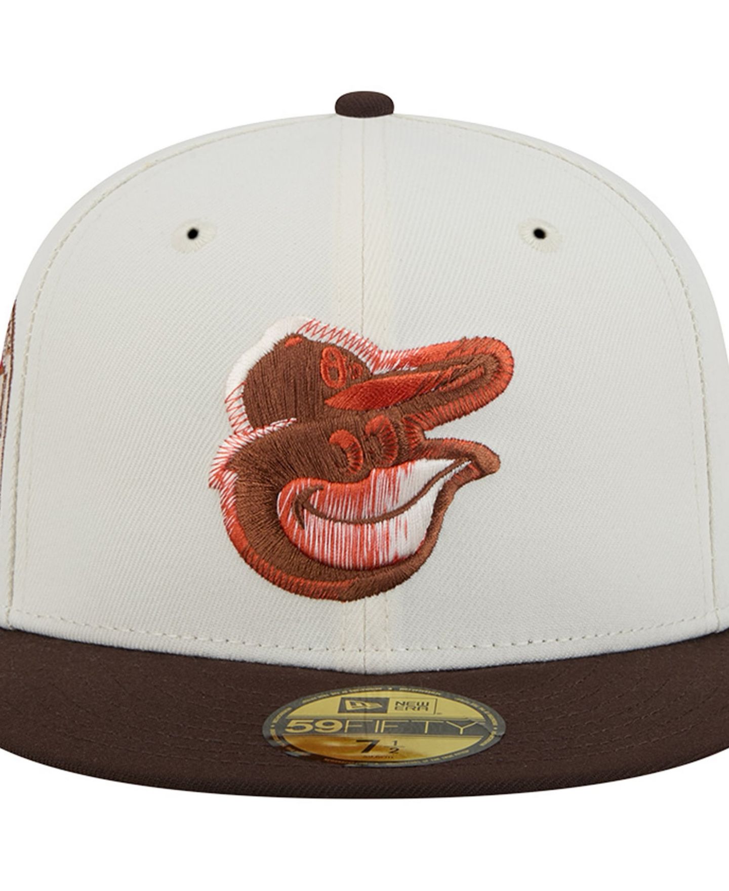 Мужская кепка New Era Natural/Brown Baltimore Orioles Pumpkin Spice 59FIFTY Fitted Hat — фото 7
