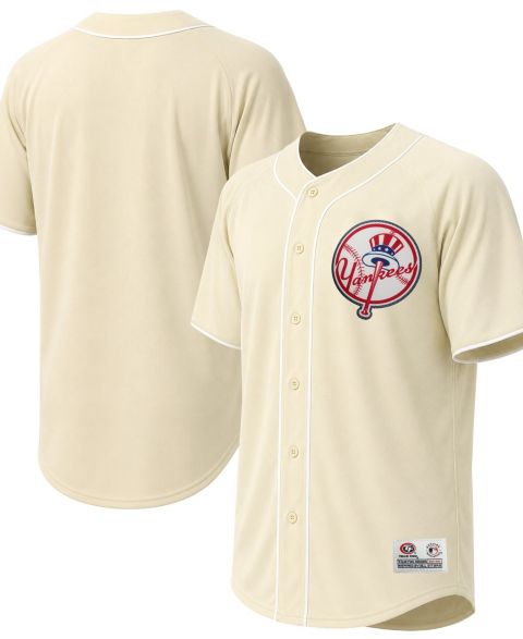 Мужской топ Stitches Cream New York Yankees Fashion Jersey