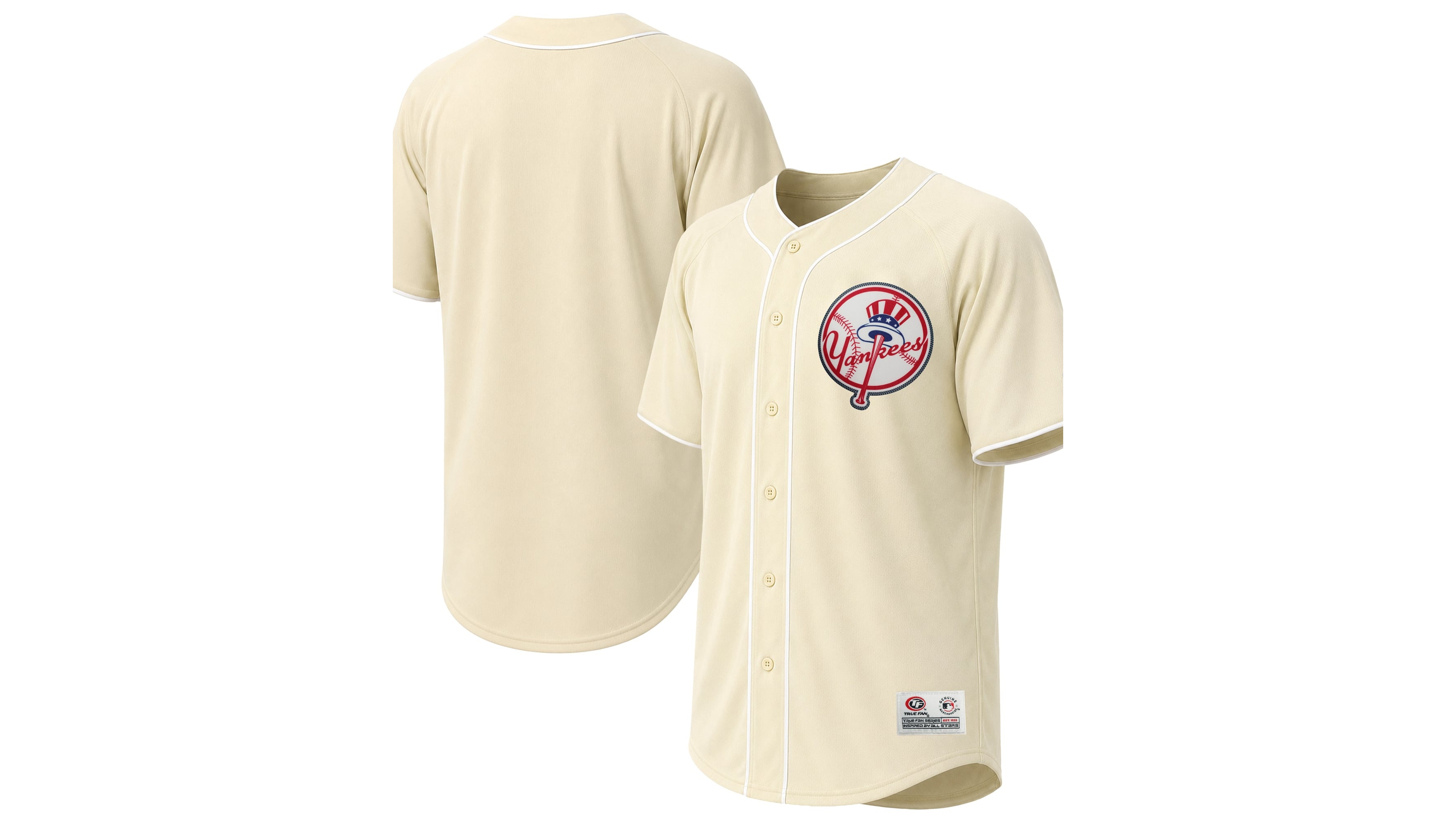 Stitches Men's Cream New York Yankees Fashion Jersey