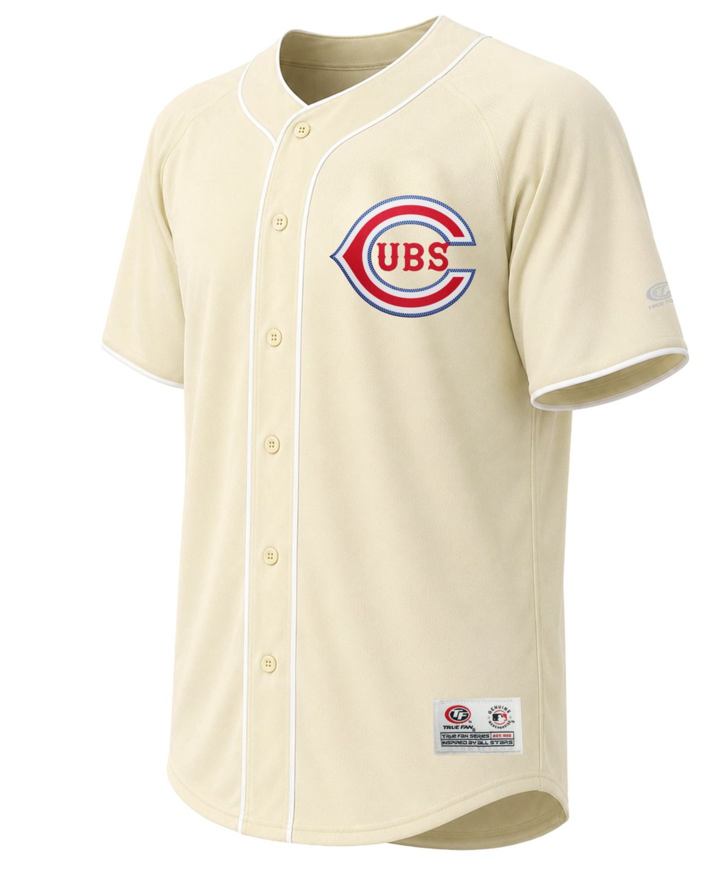Мужской топ Stitches Cream Chicago Cubs Fashion Jersey — фото 3