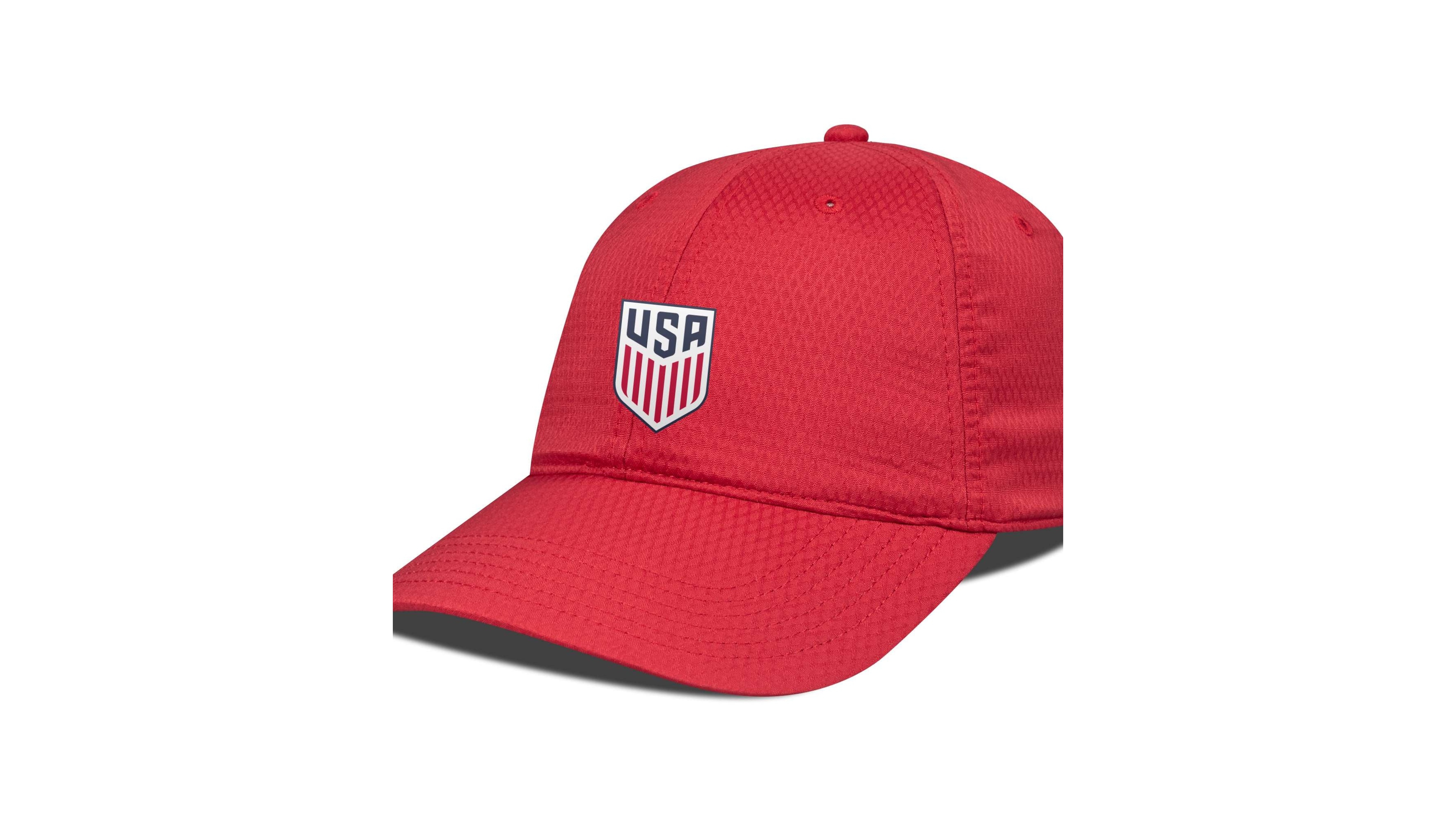LevelWear Men's Red Usmnt Matrix Patch Adjustable Hat