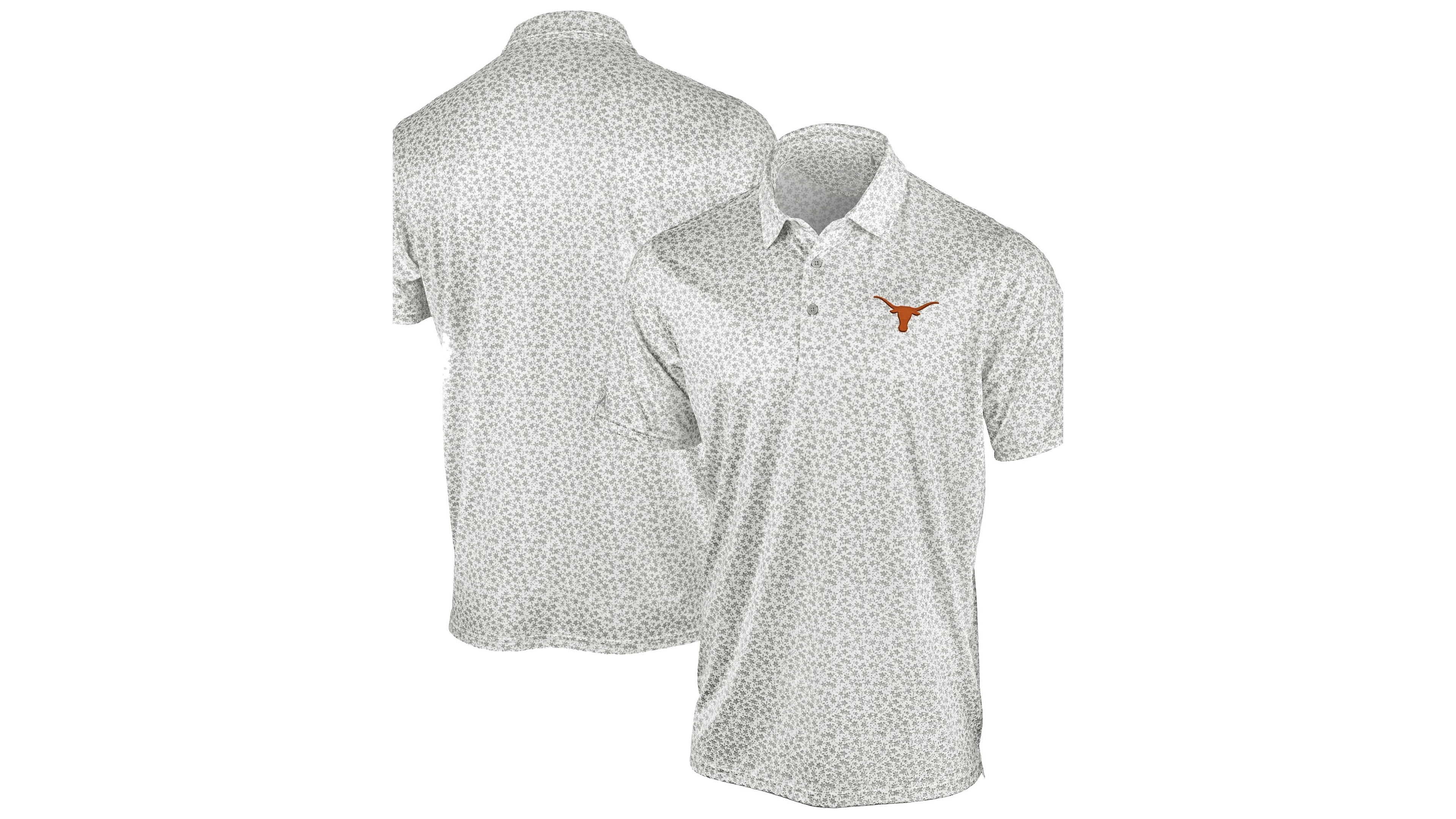 Antigua Men's Gray Texas Longhorns Flourish Polo Shirt
