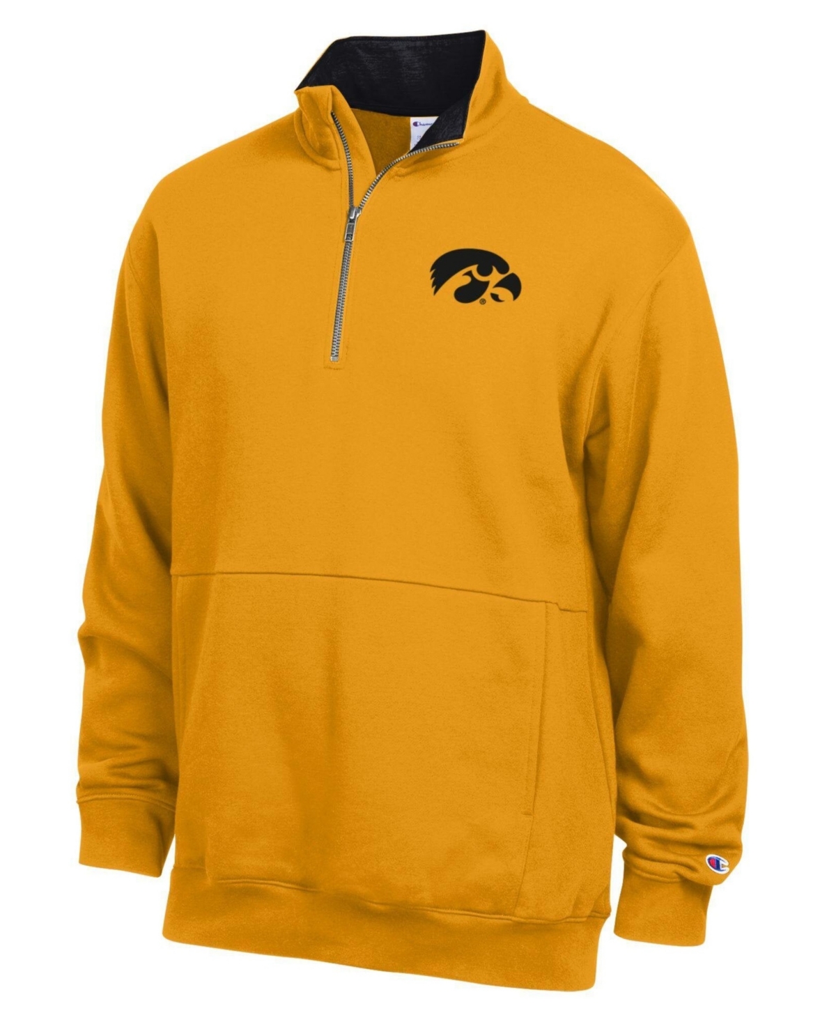 Champion Men's Gold Iowa Hawkeyes Fleece Quarter-Zip Pullover