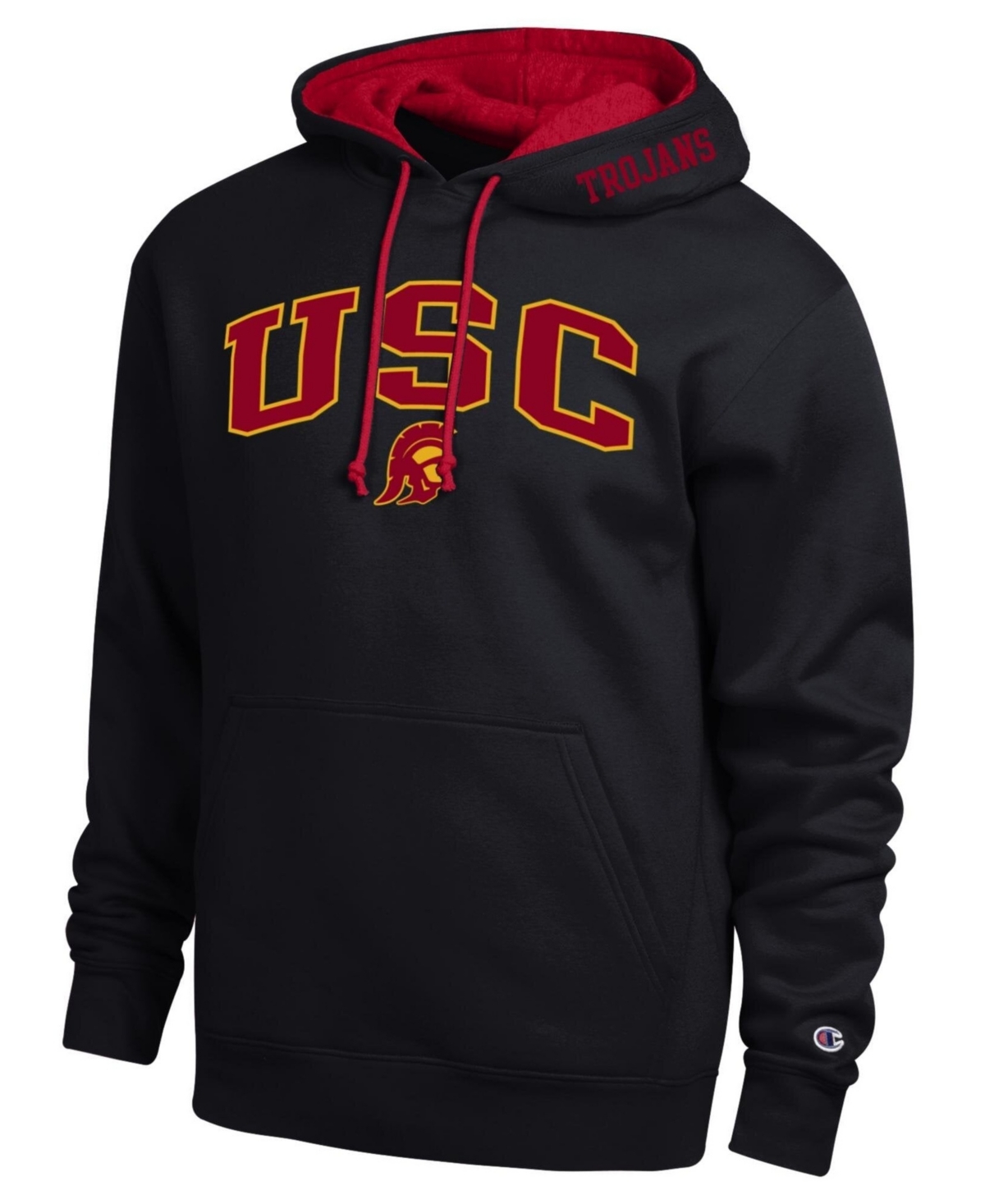 Champion Men's Black Usc Trojans Arch Tackle Twill Hoodie